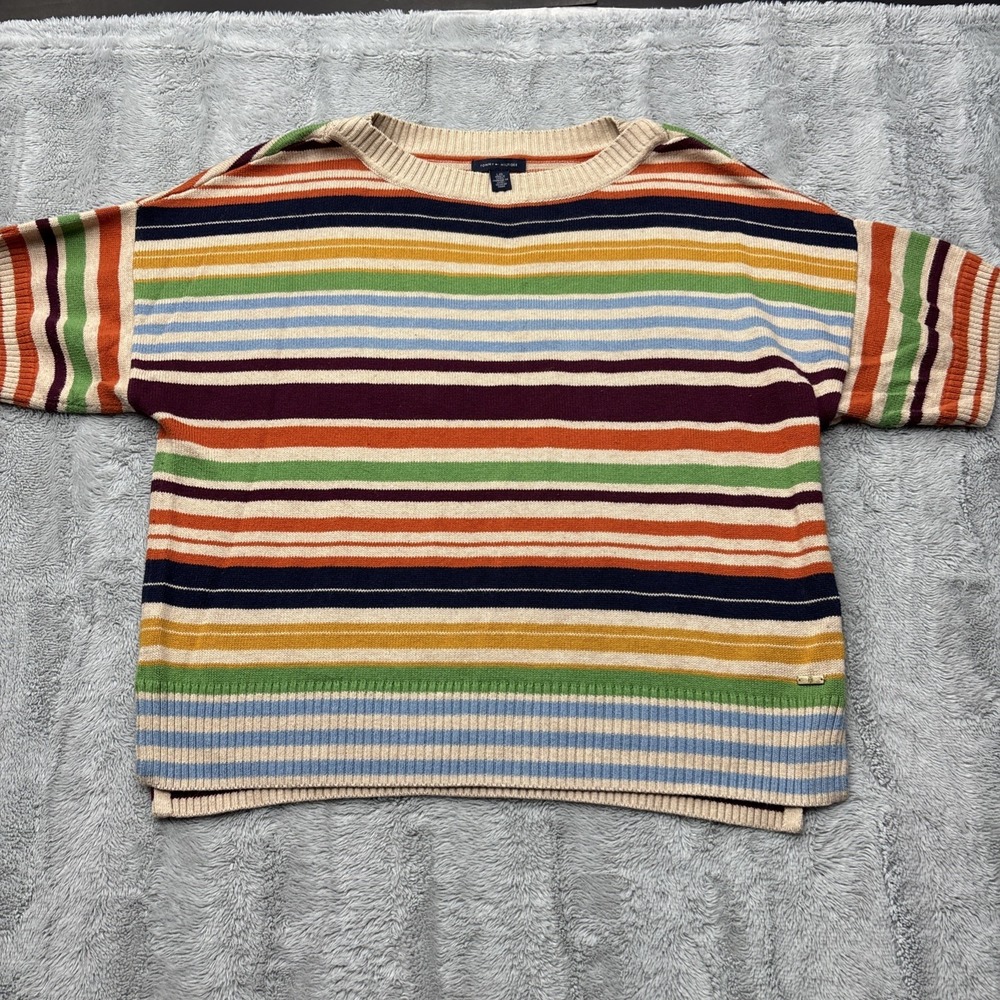 Womens Large TOMMY‎ HILFIGER Sweater Cable Knit Size Sz Large